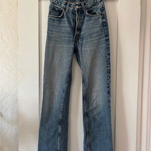Zara classic straight leg 90’s Blue Denim Jeans